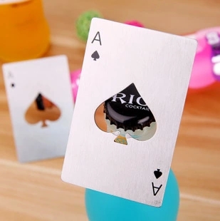 创意扑克牌开瓶器创意黑桃A酒开啤酒开瓶器不锈钢开瓶器|ruв категории посуда, до дна/бокал/вино, открывалка - от Buy2taobao.com для оказания профессиональной услуги покупки агента Taobao