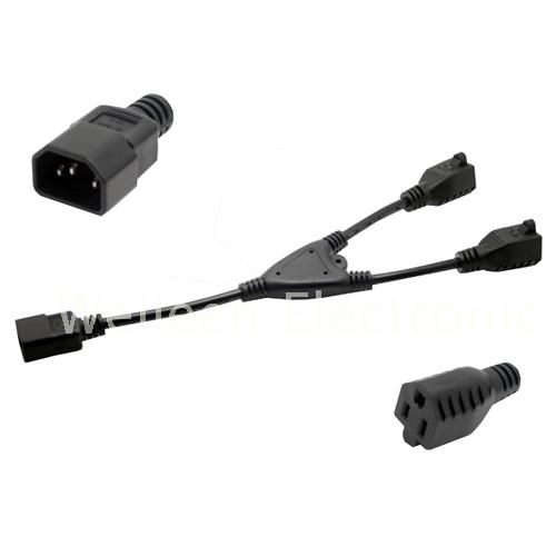 C14 转 2x 5-15R 电源线 32CM, IEC 电源线正品|ruв категории видео электрических приборов, видео бытовой арматура, катанки - от Buy2taobao.com для оказания профессиональной услуги покупки агента Taobao