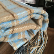 寻寻觅觅的清雅格子围巾！ 日本订单 仿羊绒厚实手感双面格子+纯色