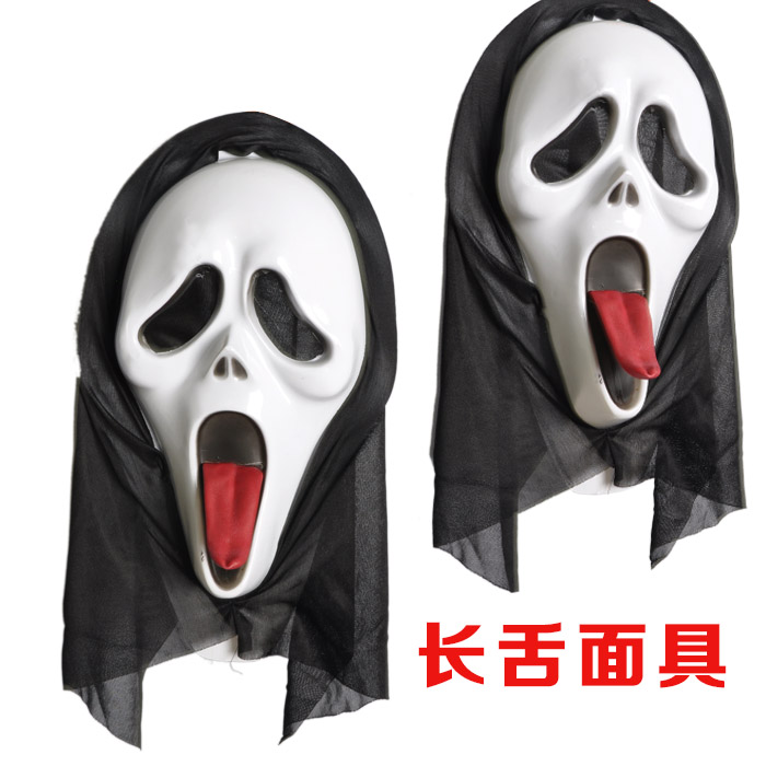 万圣节恐怖长舌面具 鬼面具 尖叫骷髅头鬼脸面具化妆舞会装扮用品在类目 节庆用品/礼品, 面具中 - 来自Buy2taobao.com提供专业的淘宝代购服务