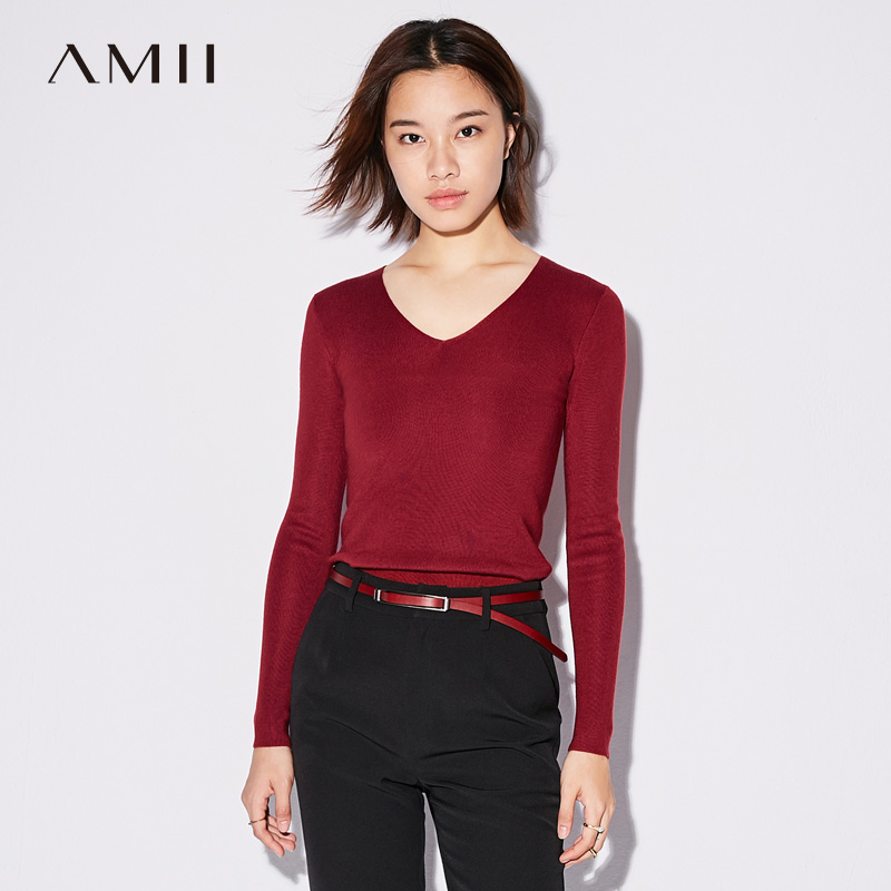 amii Women were thin 2018 Autumn Concise Versatile V-neck have cash less than that is registered in the accounts sweater lady Socket jacketin the Women's clothing/Boutique , Sweaters category - from Buy2taobao.com to provide professional Taobao agent buy service