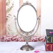 欧式镜子化妆镜台式公主镜创意复古卧室女双面梳妆镜台面镜可旋转
