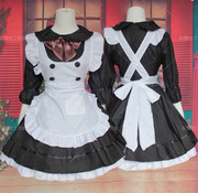 黑白女仆装cosplay日本动漫展，服装lolita公主，裙萌洛丽塔侍女佣装
