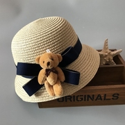 男女童帽婴儿凉帽遮阳帽，盆帽公主沙滩帽儿童，草帽亲子款礼帽