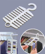 日本进口多功能领带架衣柜收纳整理腰带丝巾挂架十六位小物收纳架