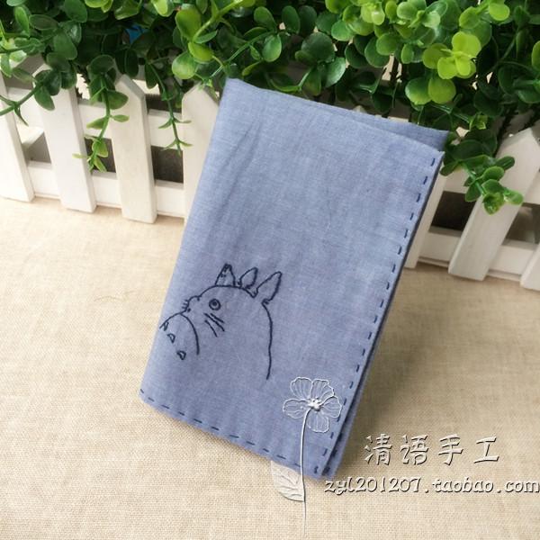 清语 原创纯手工绣花刺绣龙猫 个性手做男女士手帕 双层可绣字在类目 服饰配件/皮带/帽子/围巾, 手帕中 - 来自Buy2taobao.com提供专业的淘宝代购服务