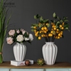美式简约创意复古陶瓷，花瓶客厅餐厅橱窗白色，花器花艺套装