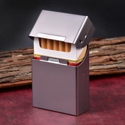 自动烟盒超薄20支装铝合金男士磁铁翻盖个性创意金属壳香菸盒子潮