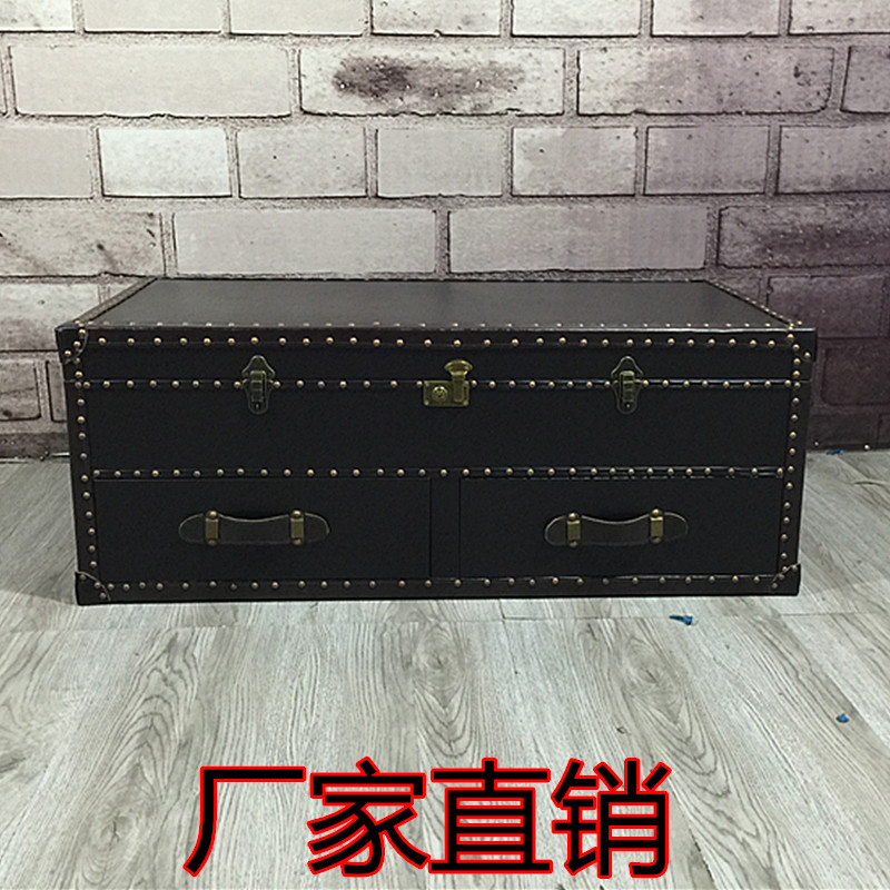 American Creative LOFT Retro fashion rivet Leatherwear tea table crocodile decorate Industrial wind Leather trunk tea tablein the Residential furniture , Categories , Tea table category - from Buy2taobao.com to provide professional Taobao agent buy service