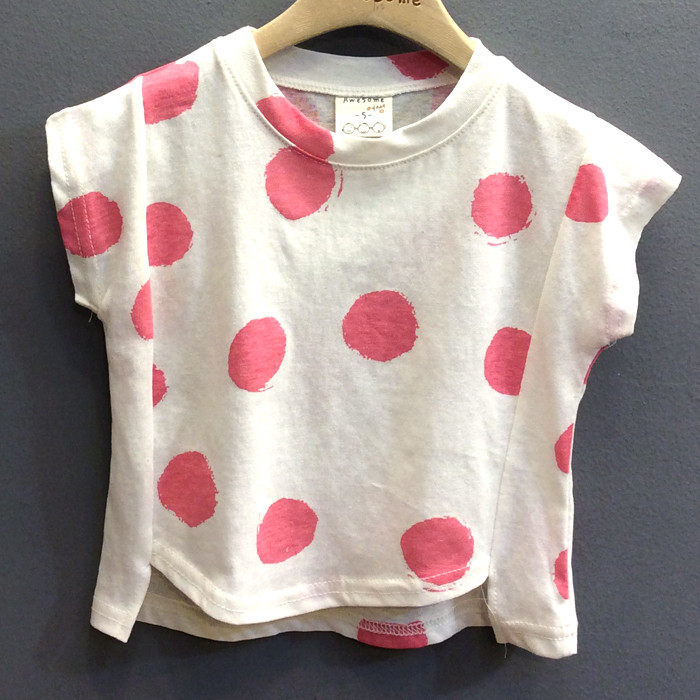 男童店 韩国童装代购 正品夏装 热门品牌圆点宽松短袖儿童时尚T恤