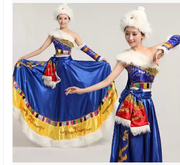 藏族服装/舞蹈唐族服装/舞台表演服饰/H民出女装/演古拉风演出服