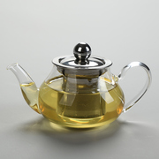 茗峰茶具玻璃茶壶功夫茶壶，304不锈钢内胆，茶道壶耐热玻璃小茶壶