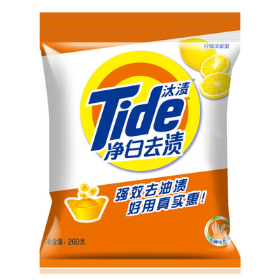 【天猫超市】汰渍 去油渍污渍净白无磷洗衣粉 柠檬清新型 260g