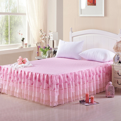 公主蕾丝床裙 1.8m 欧式单件床罩1.5米床 床单