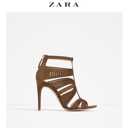 ZARA 女鞋 细带真皮高跟凉鞋 11535101032