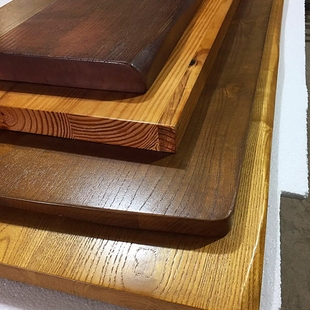 松木实木桌面板老榆木大板桌板书桌餐桌白蜡木原木吧台茶桌子定制
