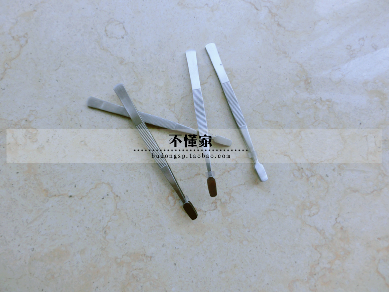 不懂家.妆品.假睫毛辅助工具化妆工具-不锈钢平头镊子-眉毛夹在类目 彩妆/香水/美妆工具, 其他美容工具, 假睫毛工具, 镊子中 - 来自Buy2taobao.com提供专业的淘宝代购服务