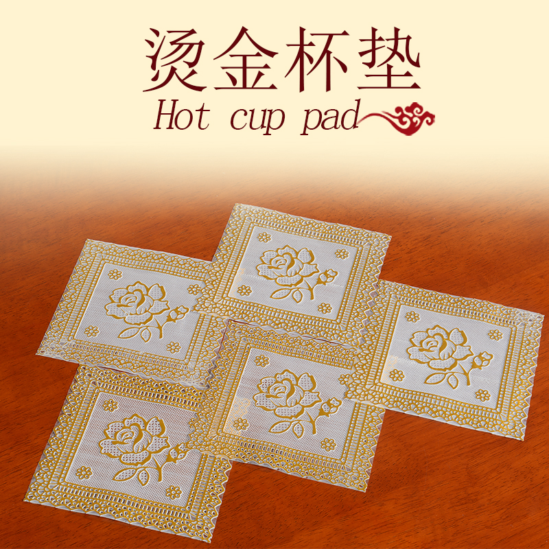 塑料防水防油免洗 欧式奢华田园桌布烫金茶几垫杯垫软玻璃隔热垫在类目 居家布艺, 餐桌布艺, 桌旗中 - 来自Buy2taobao.com提供专业的淘宝代购服务