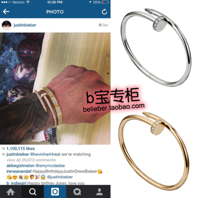 Justin Bieber Fashion Accessories Diamond Bracelet Justin Bieber Fashion Accessories Diamond Bracelet S Anium Steel Nail