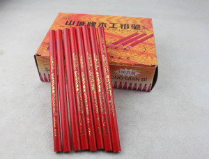山城牌木工专用铅笔175mm 黑笔芯 木工专用铅