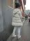 上下架计划:欧洲站2014A字版羽绒棉衣女毛球球卡兔毛领连帽PU皮拼接棉服冬潮
