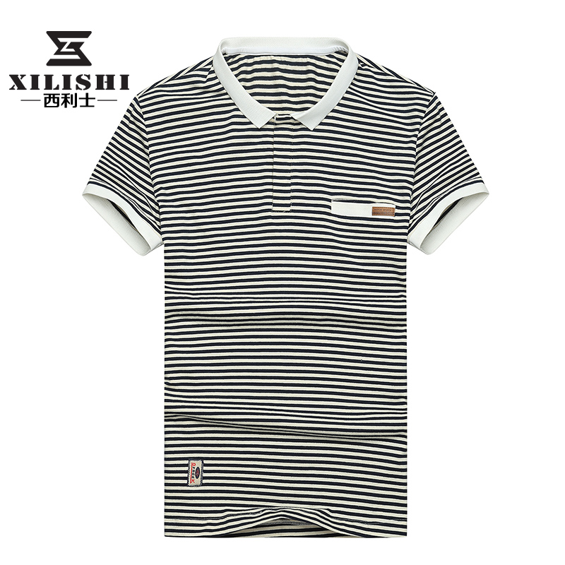 man new pattern Short sleeved T-shirt Sea-striped shirt Korean Edition men's wear Blue and white stripes Self cultivation pure cotton polo Sweaterin the Men's clothing, T-shirt category - from Buy2taobao.com to provide professional Taobao agent buy service