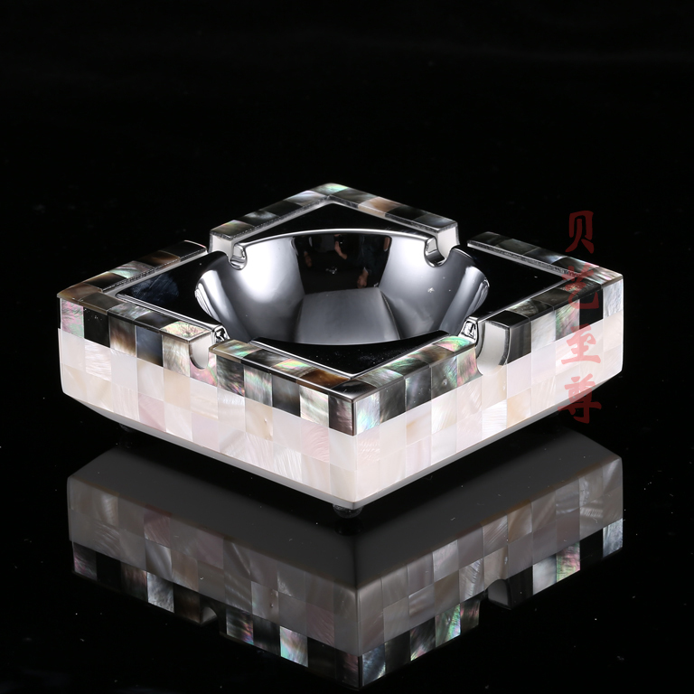 ashtray European style originality high-grade villa Home Furnishing Open Houses Stainless steel black white shell ashtrayin the Festive supplies/Gift , Gift ideas , Fashion ashtray category - from Buy2taobao.com to provide professional Taobao agent buy service