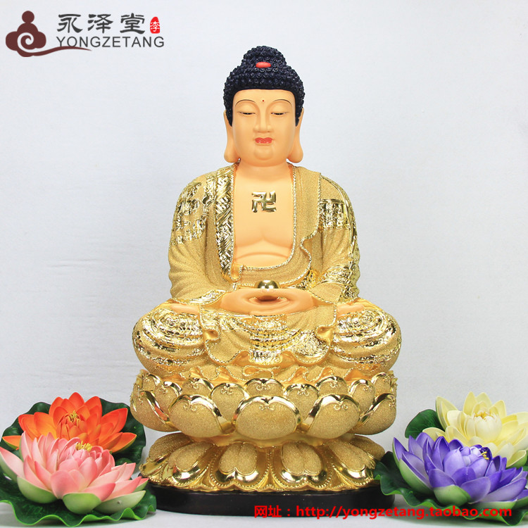 12/16 Colored glaze Sambo Buddha Sakyamuni Buddha statue The statue Buddha Decorationin the Home accessories , Decoration category - from Buy2taobao.com to provide professional Taobao agent buy service
