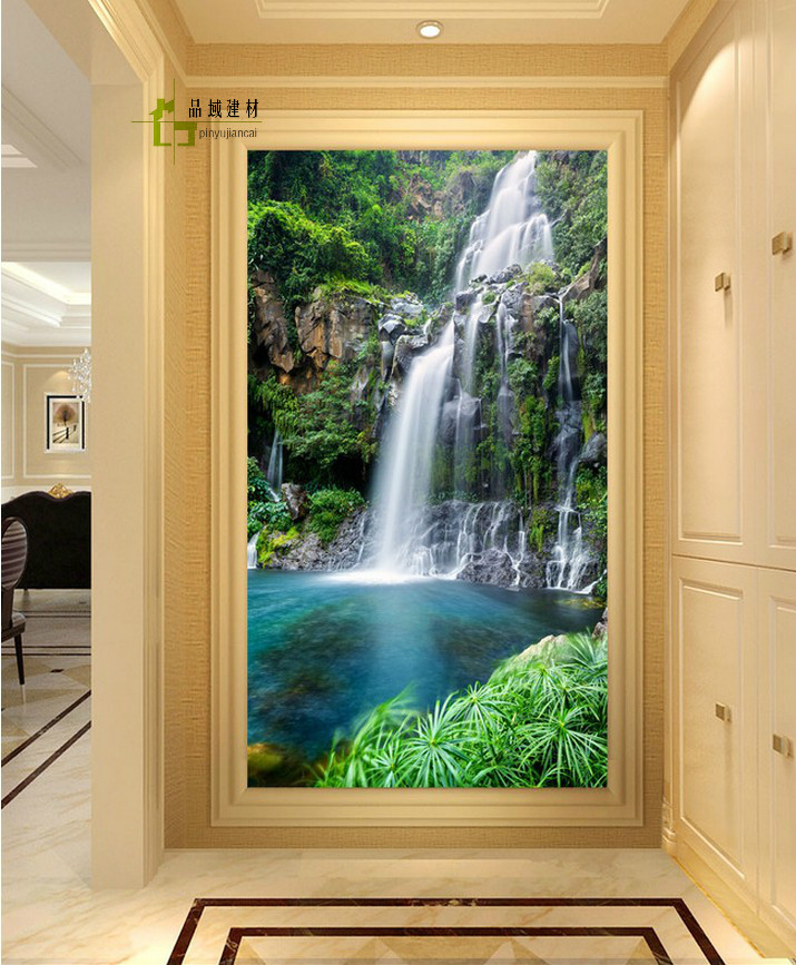 ceramic tile Background wall Mountain and Flowing Water Waterfall Flowing water Making money Landscape Entrance Aisle background Art wall muralin the Decoration main material , Ceramic tile , Tile Walls category - from Buy2taobao.com to provide professional Taobao agent buy service