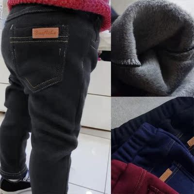 秋冬装男童加绒打底裤长裤0-1-2-3岁4宝宝儿童装女童婴儿冬季裤子