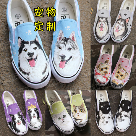 无带手绘鞋