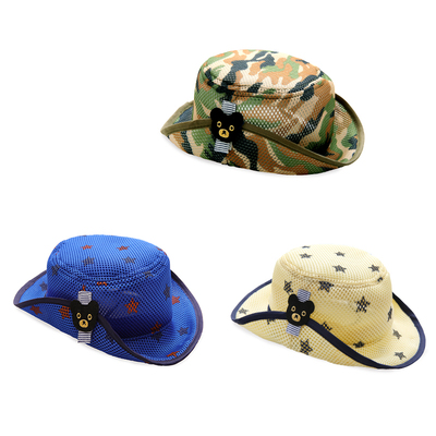 儿童帽子 宝宝渔夫帽外出平顶帽2016款童帽 男童透气太阳帽遮阳帽