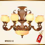 西班牙云石吊灯古典欧式全铜灯具，奢华家装客厅餐厅主次卧室吊灯