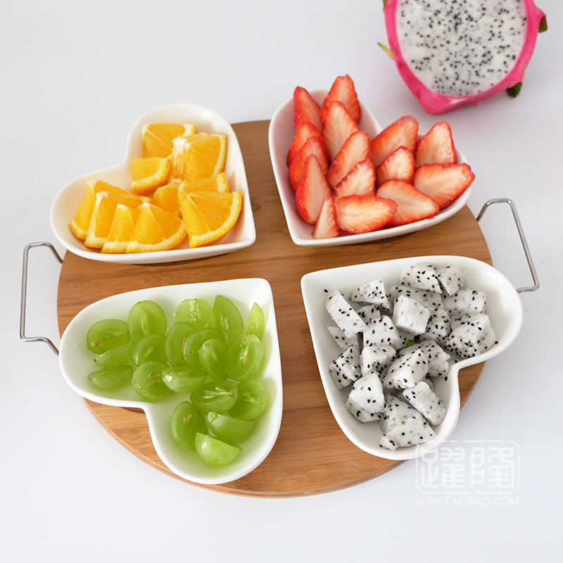 陶瓷四盘点心水果盘下午茶心形蛋糕架餐盘宜家零食创意生日婚礼物|ruв категории посуда, посуда, фрукты бассейна/компот/корзина - от Buy2taobao.com для оказания профессиональной услуги покупки агента Taobao
