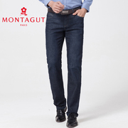 montagut梦特娇春季男装牛仔裤，男士牛仔长裤水洗牛仔裤