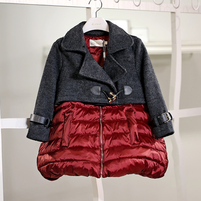 3307788 ◆2014当季新款  呢料拼接 翻领小A版棉衣