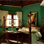 定制美式田园复古绿色壁纸无纺布卧室客厅背景墙纯色东南亚墙纸询