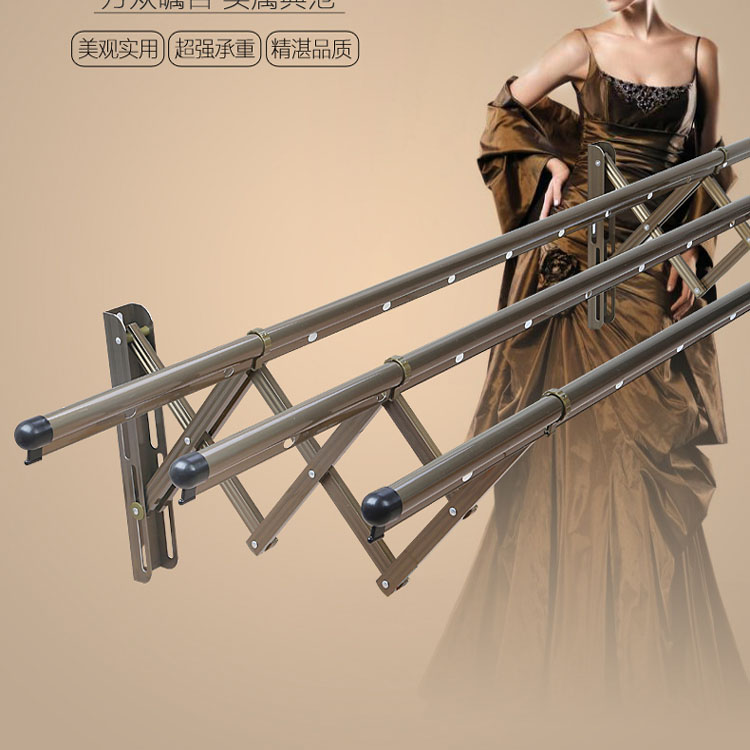 Champagne 3 outdoors Push pull fold aluminium alloy Clothes hanger Clothes hanger Clothes hanger balcony Telescopingin the Storage consolidation , Wash clothing/Sun/Care Products , Landmark/Lift drying racks category - from Buy2taobao.com to provide professional Taobao agent buy service