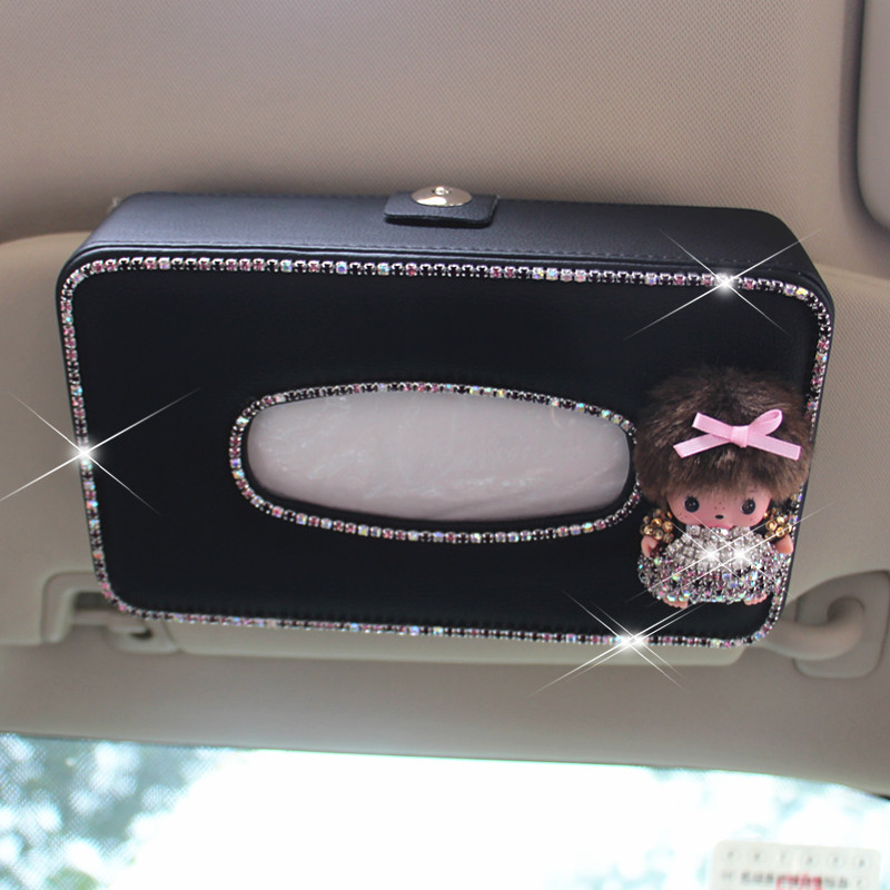 Qiqi Diamond automobile vehicle high-grade tissue Napkin case cover Visor Dormer Hanging type Tissue box Suppliesin the Car/Articles/Fitting/Refit , Car Accessories/The jewelry , Driving personal items , Car Tissue Box/Cover category - from Buy2taobao.com to provide professional Taobao agent buy service