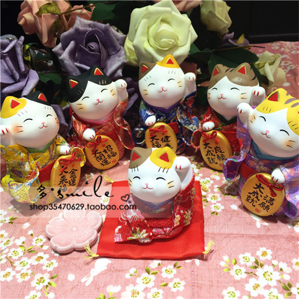 现货日本进口濑户烧药师窑锦彩和服可爱招财猫爱情运招福金运健康|ruв категории Домашний быт, декоративная посуда, счастливая кошка - от Buy2taobao.com для оказания профессиональной услуги покупки агента Taobao