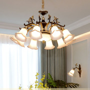欧式复古锌合金吊灯简约大气灯罩，朝下客厅灯，复式楼卧室餐厅吊灯
