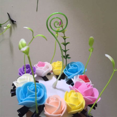 卖萌神器 仿真植物发夹小豆芽小草小花蘑蝴蝶发夹儿童饰品批发