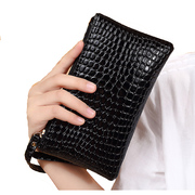 时尚款潮鳄鱼纹女士手拿零钱包手机，包简约(包简约)小包钥匙包可放6寸手机