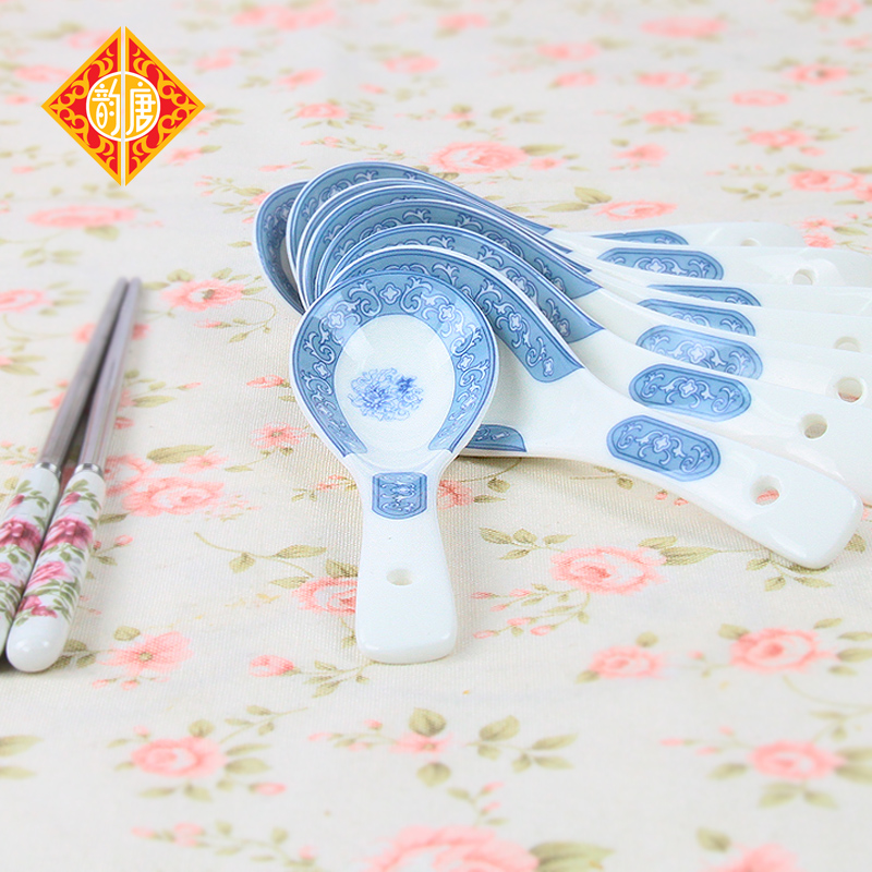Enamel Lottery Rich Park tableware series Ceramic spoon Soup spoon and rice spoon 8 mountedin the Tableware , Tableware , Matching porcelain , Spoon/Spoon category - from Buy2taobao.com to provide professional Taobao agent buy service