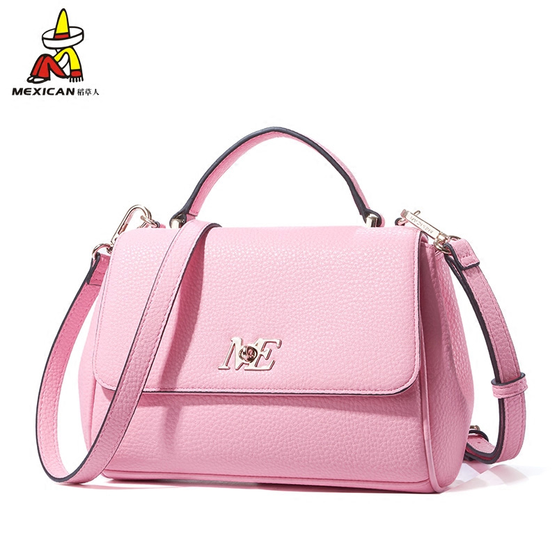 稻草人女包2017新款简约百搭单肩斜挎包小包