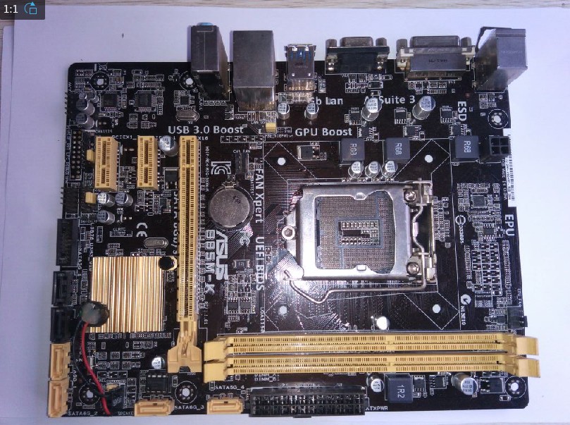 asus/华硕 b85m-k plus 全固态b85 lga1150魔音主板