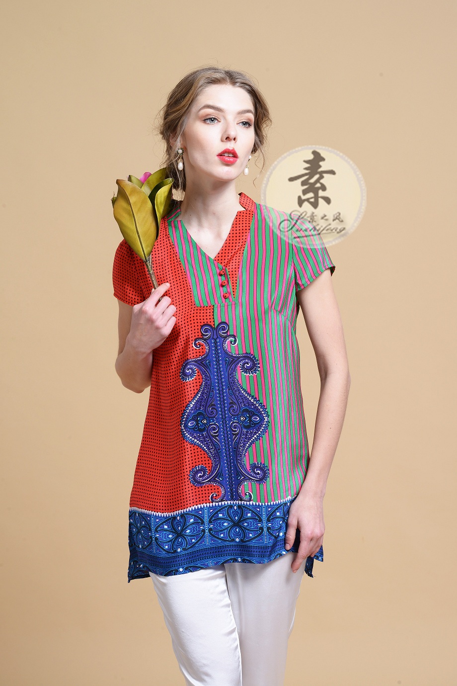 2015夏季新款嘉時莉J-15361雙皺套頭衫真絲純桑蠶絲襯衫直筒上衣在類目 女裝/女士精品, 大碼女裝中 - 來自Buy2taobao.com提供專業的淘寶代購服務