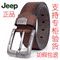 上下架计划:新款专柜正品JEEP皮带 吉普男士真皮针扣腰带 韩版百搭纯牛皮裤带