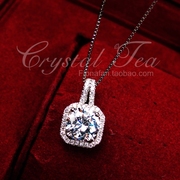 舶来 维纳斯 经典珠宝设计 925纯银 仿真钻石八箭八心水晶项链