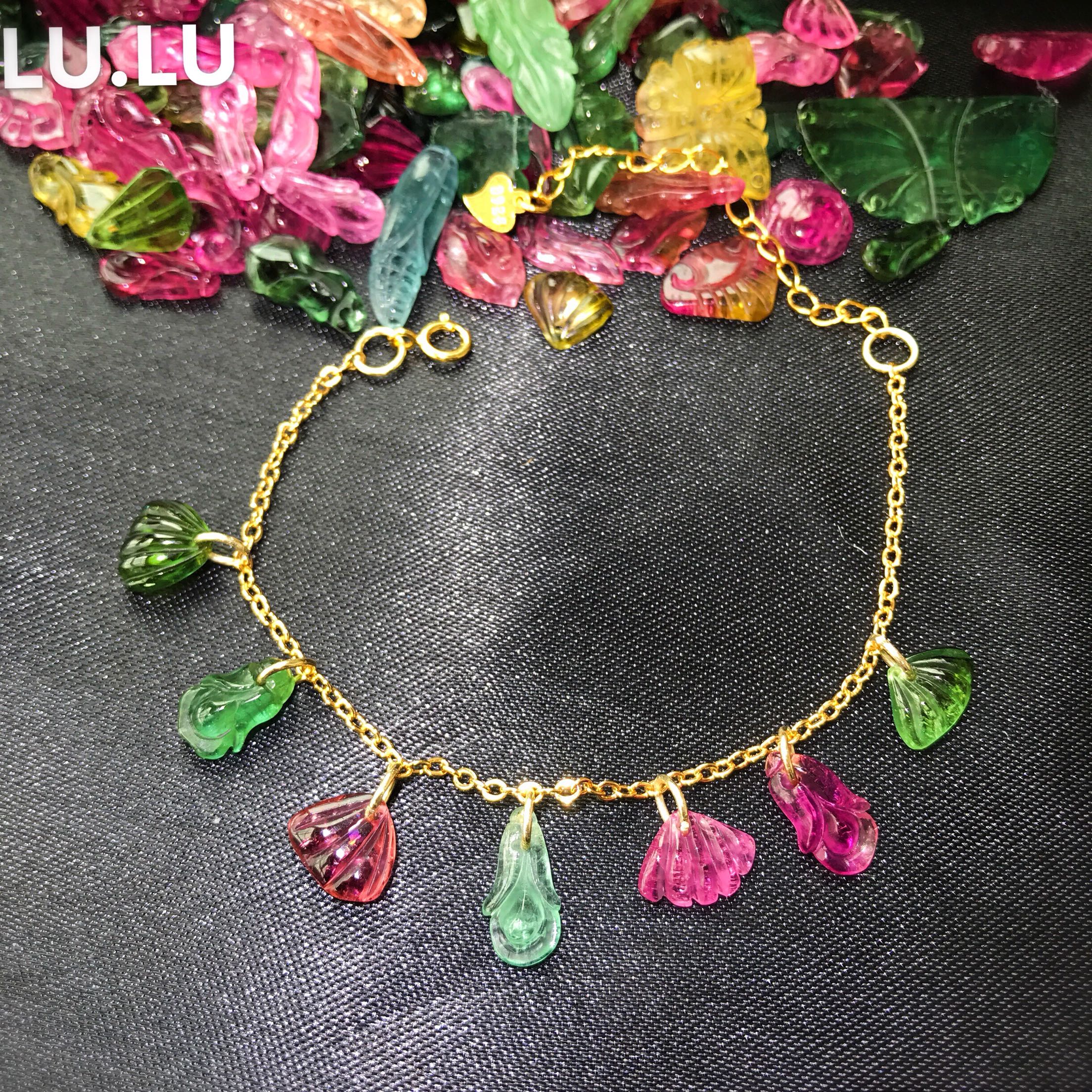 碧玺花件 手链 锁骨链 耳线 吊坠 均可加工 老矿料 颜色极美|ruв категории Украшения,ювелирные изделия, кулон/кулон - от Buy2taobao.com для оказания профессиональной услуги покупки агента Taobao